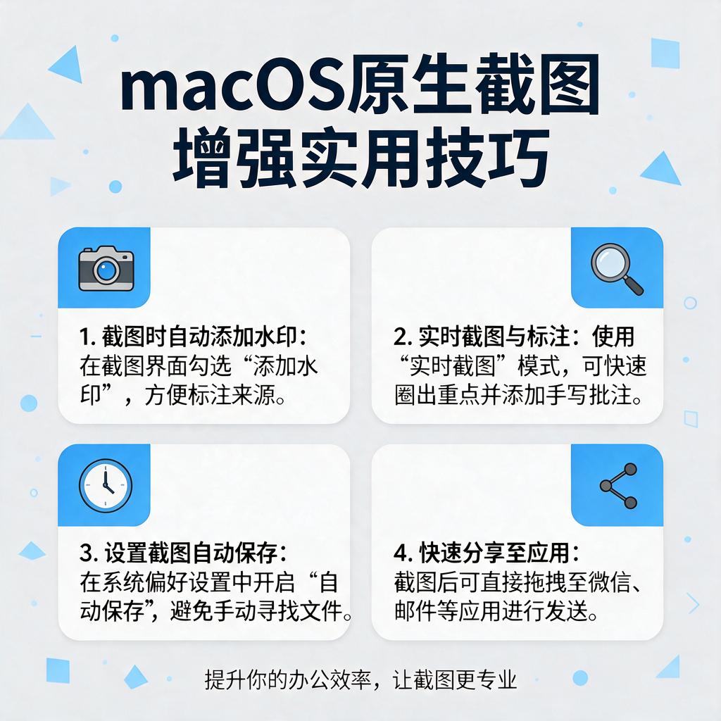 macOS原生截图增强有哪些实用技巧?
