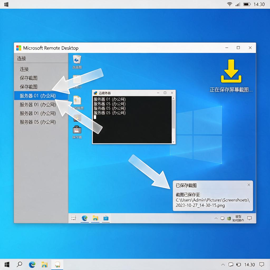 远程桌面RDP截图怎么操作并保存？