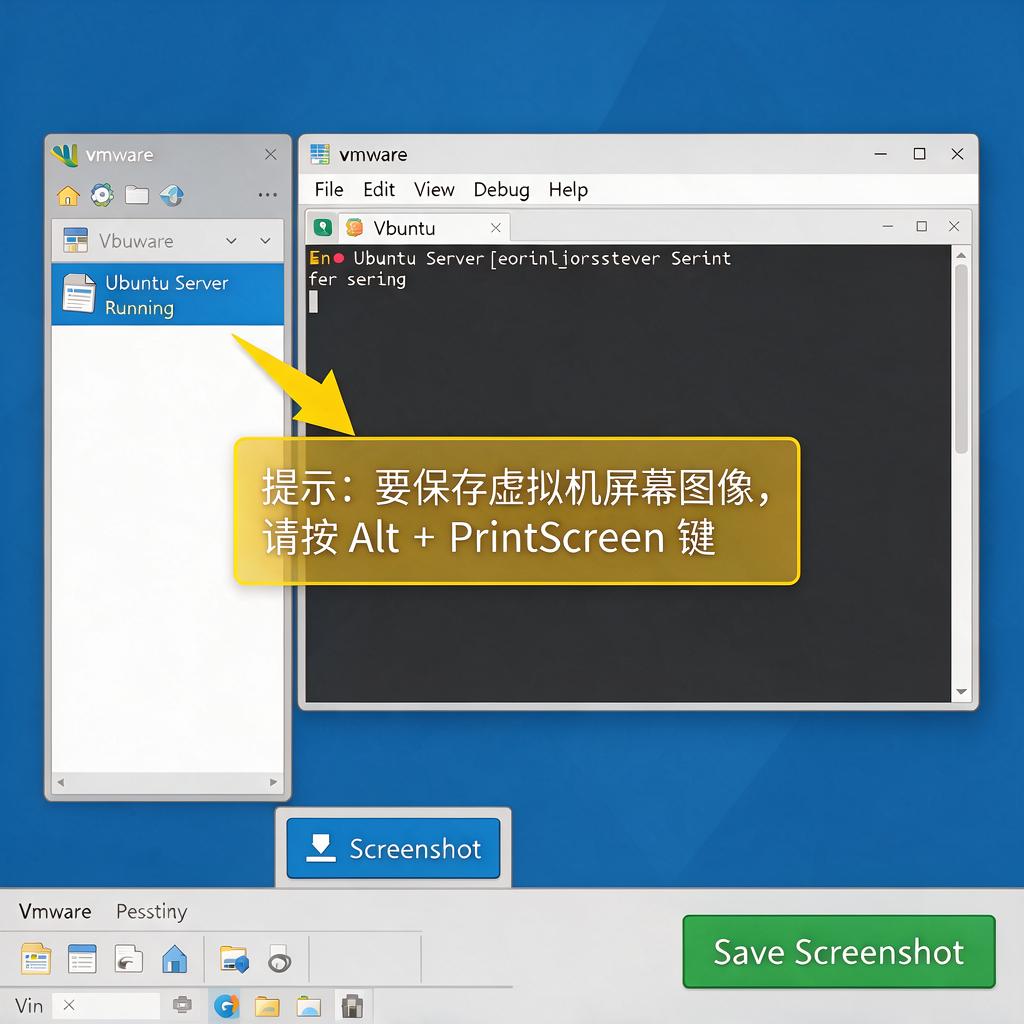VMware虚拟机截图怎么操作并保存？