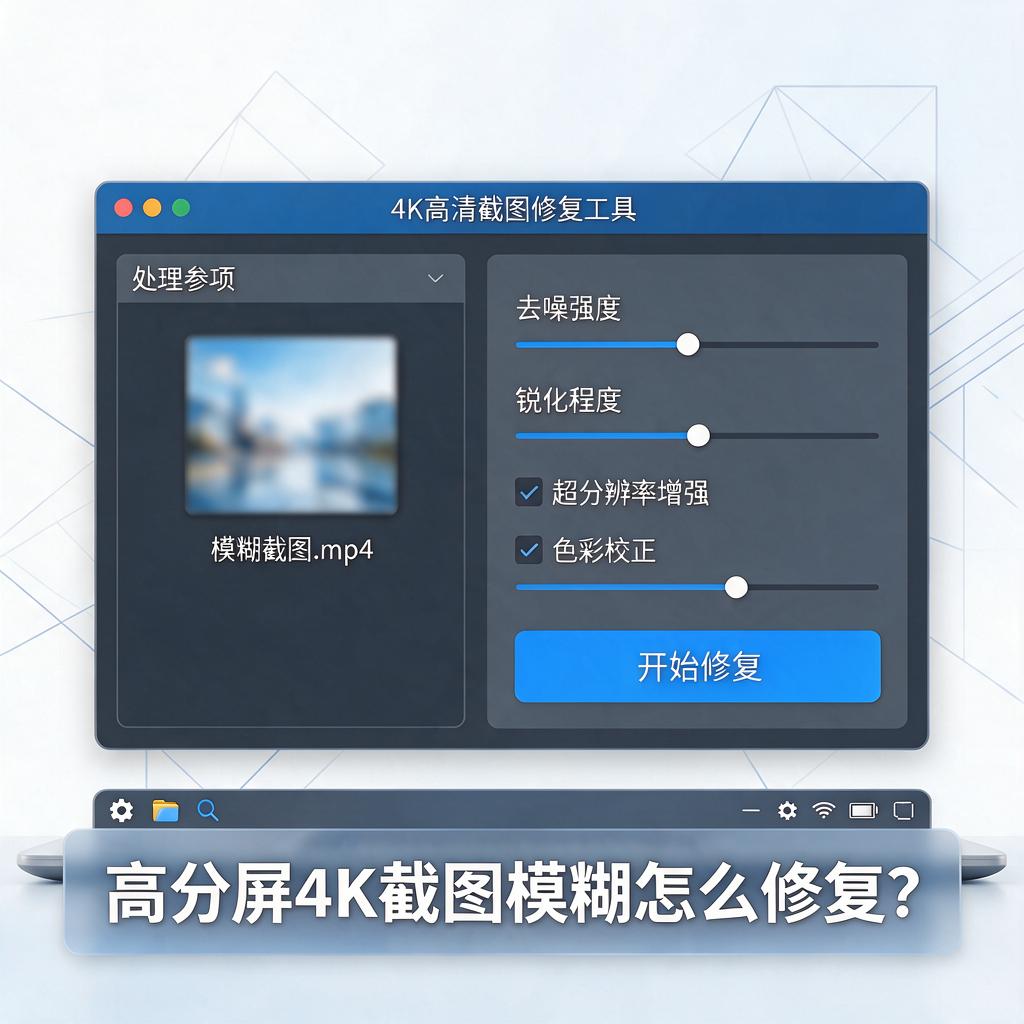 高分屏4K截图模糊怎么修复？