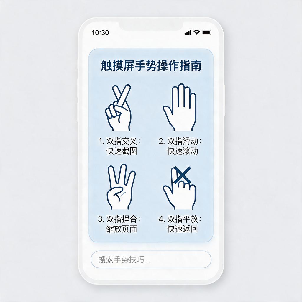 触摸屏手势截图有哪些常用方法？
