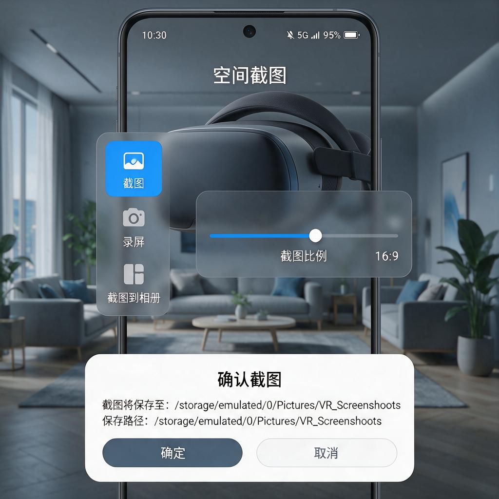 VR头显空间截图怎么操作及保存路径在哪？