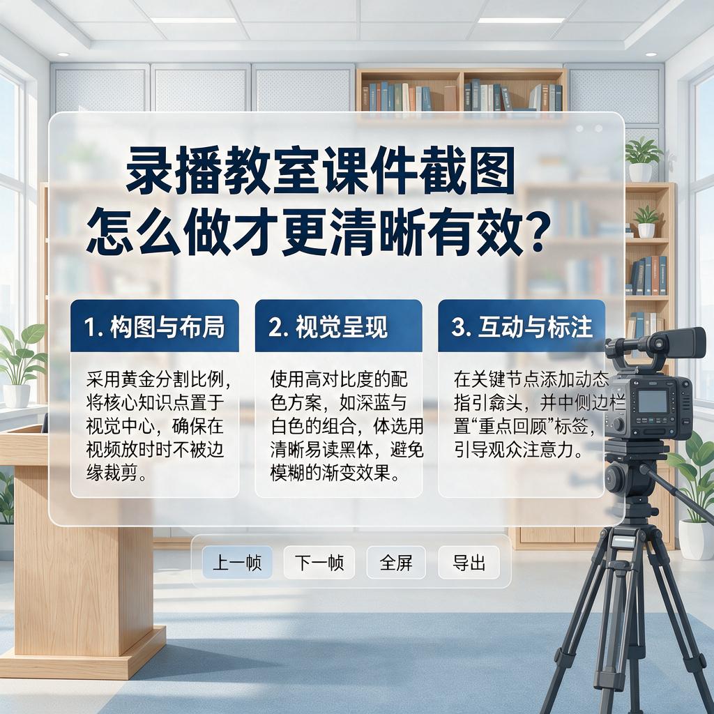 录播教室课件截图怎么做才更清晰有效？
