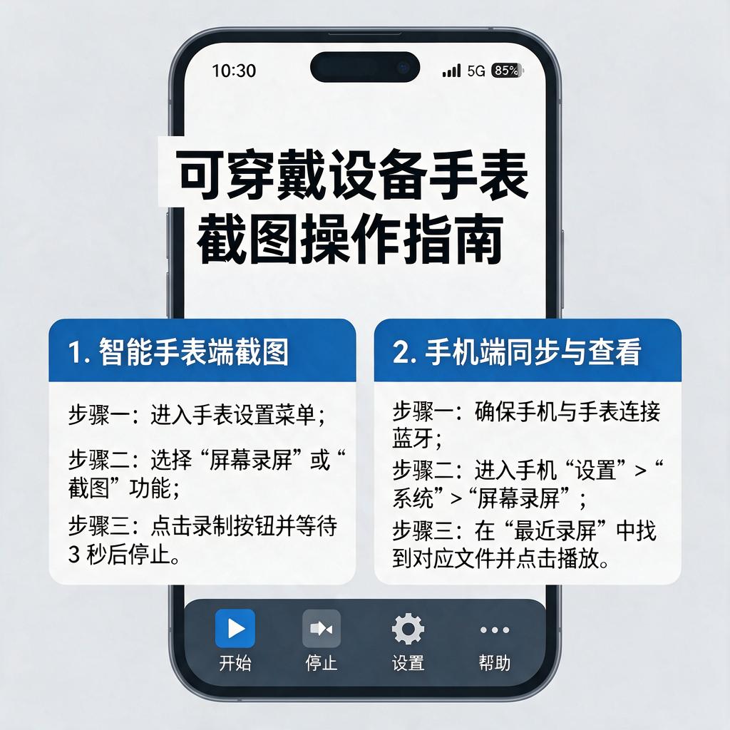 可穿戴设备手表如何进行截图操作?