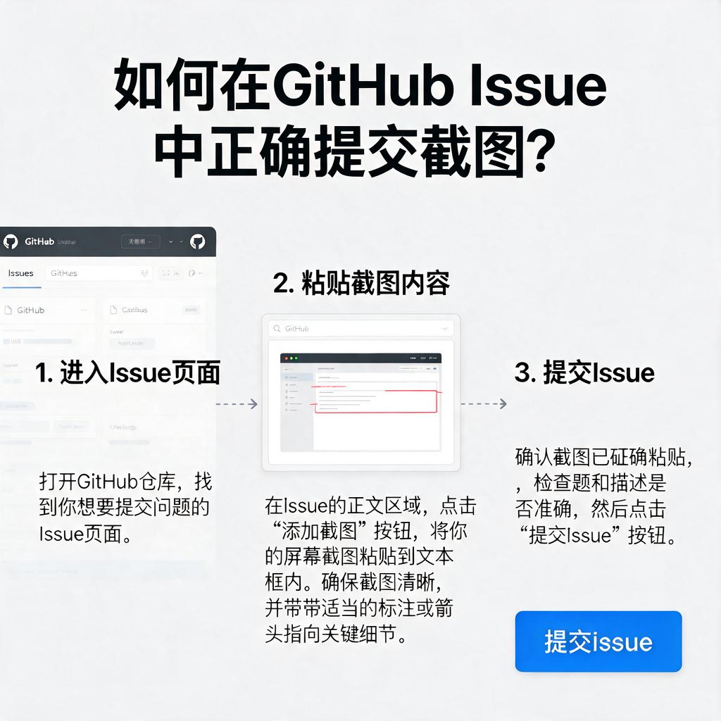 如何在GitHub Issue中正确提交截图？