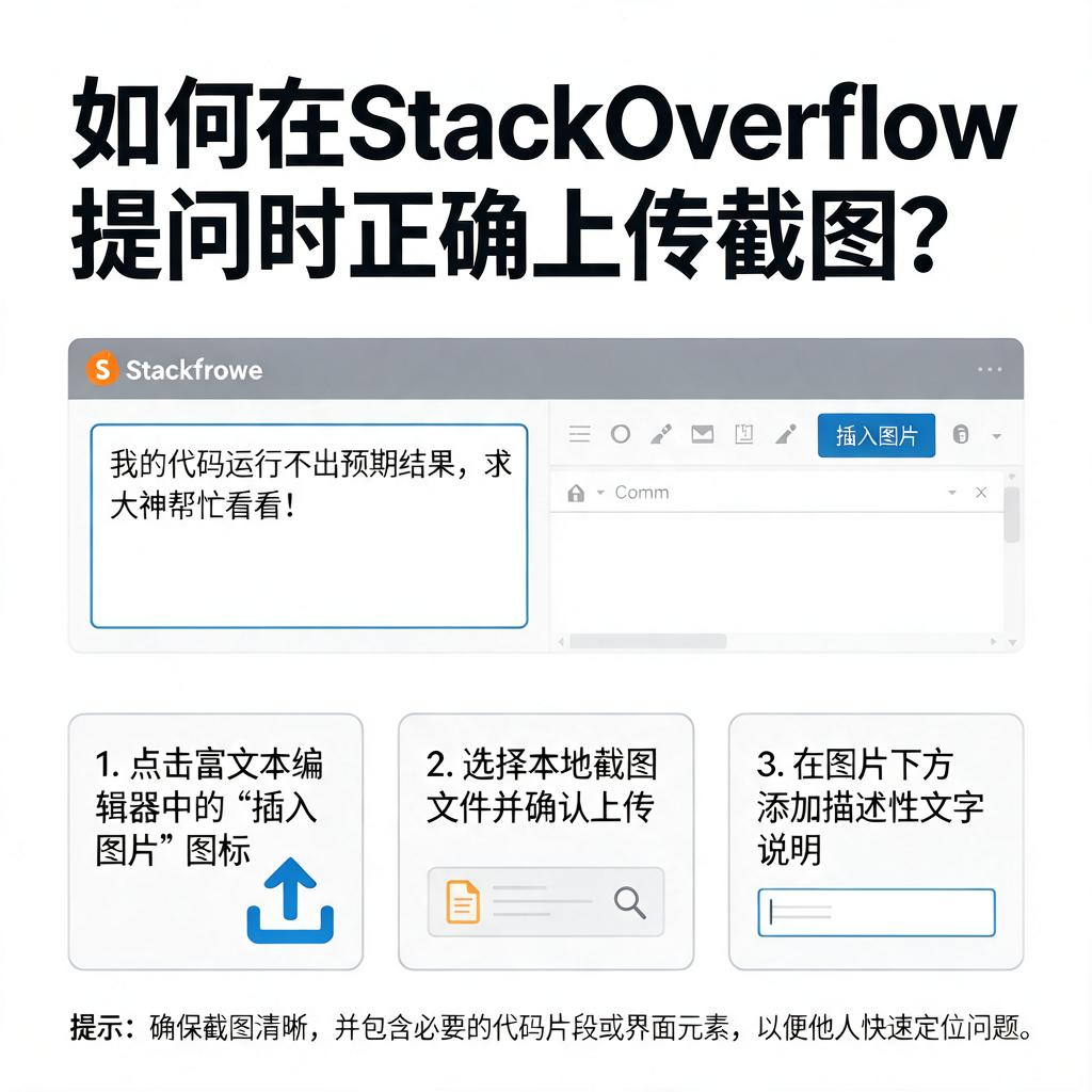 如何在StackOverflow提问时正确上传截图？