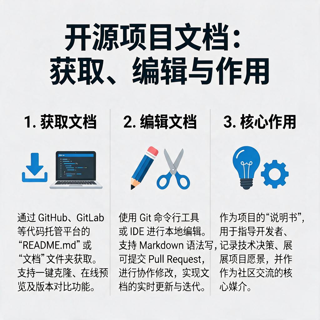 开源项目文档截图如何获取、编辑及作用是什么？