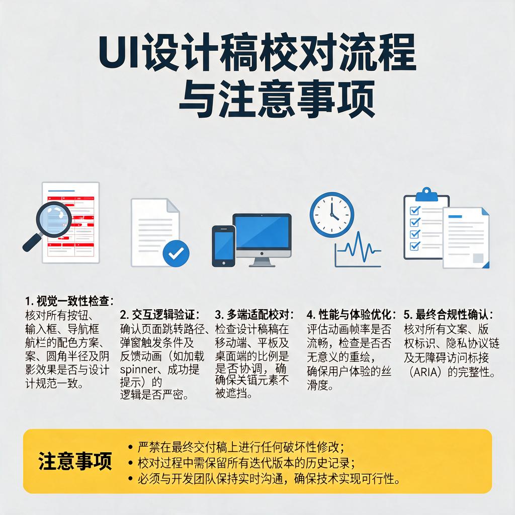 UI设计稿校对截图有哪些步骤和注意事项？