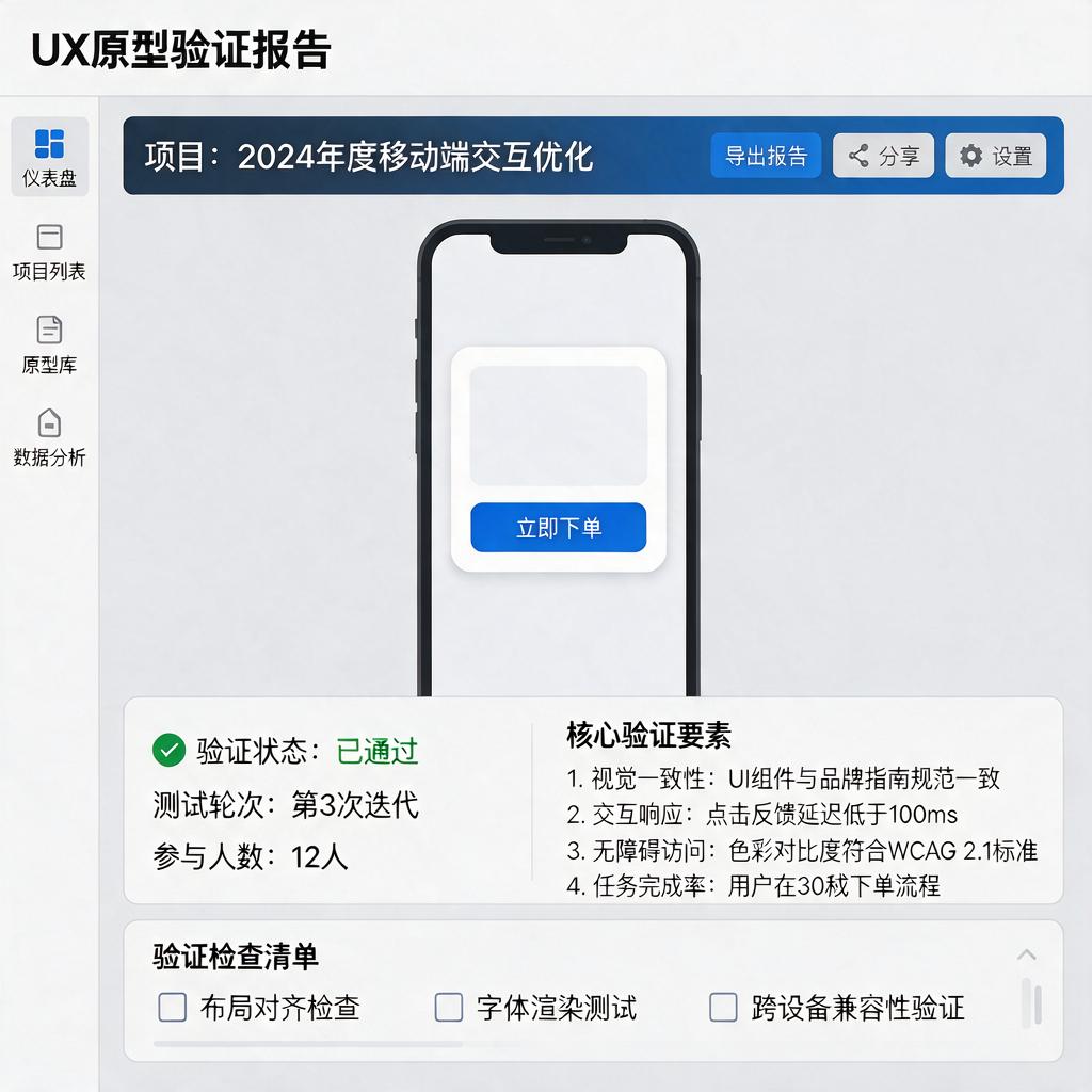 UX原型验证截图如何制作并包含哪些要素？